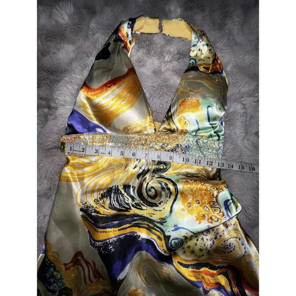 NINA CANACCI Strapless Formal Sequined Prom Gown Dress multicolor Dress,6 - Picture 8 of 13